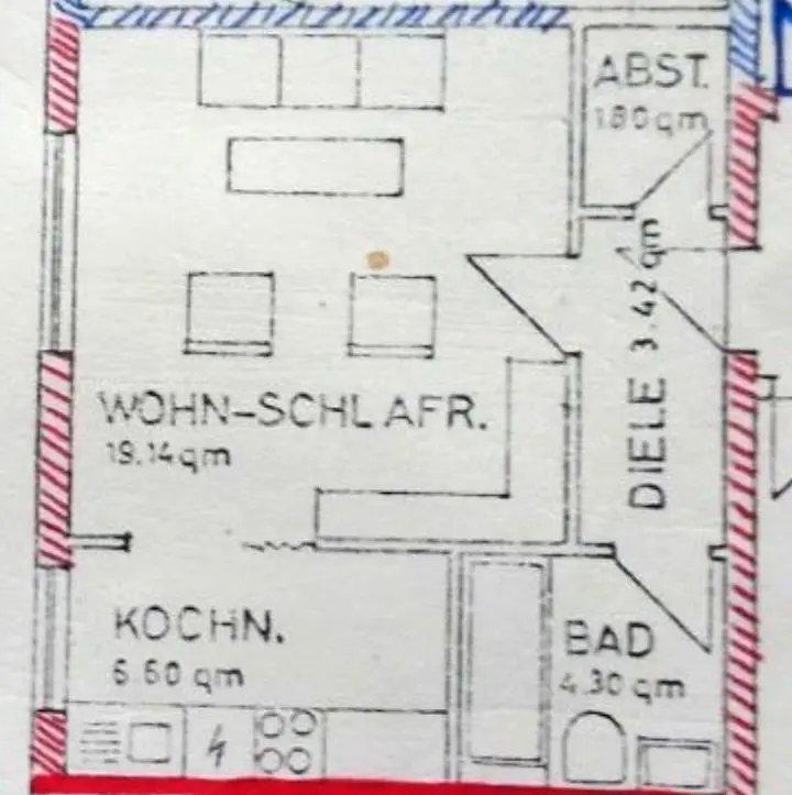 Thumbnail-Attraktives 1-Zimmer-Appartement in Neusäß, Nähe Uni-Klinik