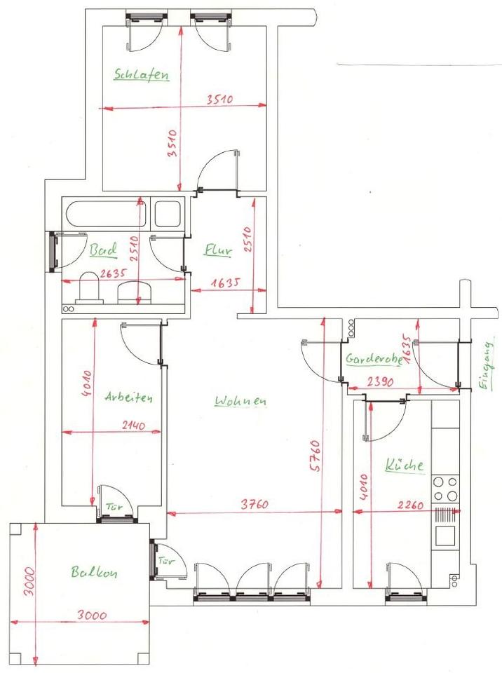 Thumbnail-3-Zimmer Wohnung mit Balkon