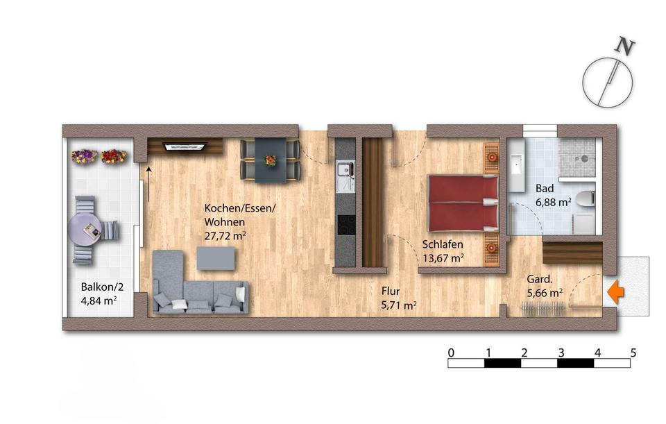Thumbnail-2 Zimmer Neubauwohnung Erstbezug gehobene Ausstattung KFW40