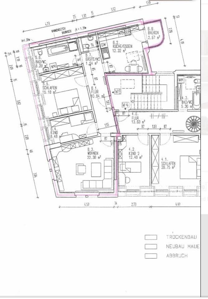 Thumbnail-3-Raum Dachgeschoss Wohnung mit Einbauküche und Balkon