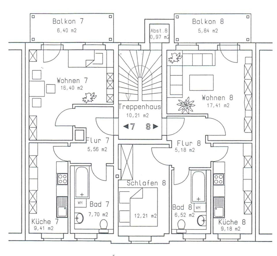 Thumbnail-Helle 2-Raum-Wohnung im 3. OG WE08