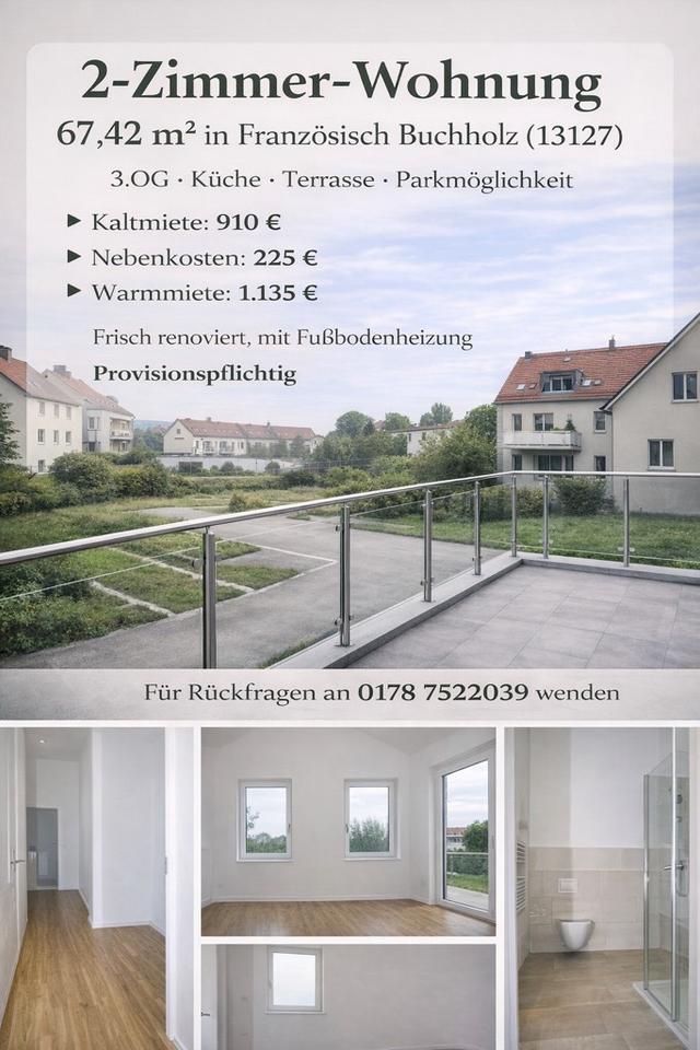 Thumbnail-2 Zimmer Wohnung in Französisch Buchholz