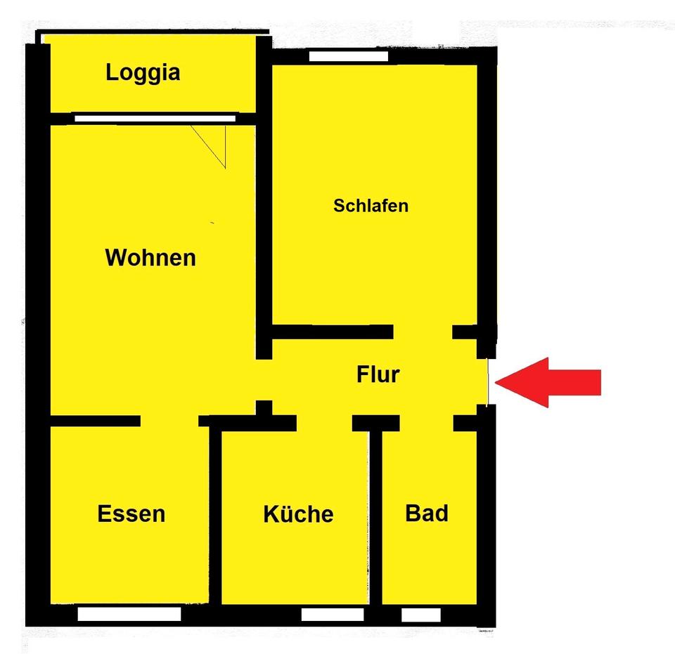 Thumbnail-3-Zi.-Wohnung (ca. 63m²), Balkon+Gartennnutzung. Kfz-Stp.möglich!