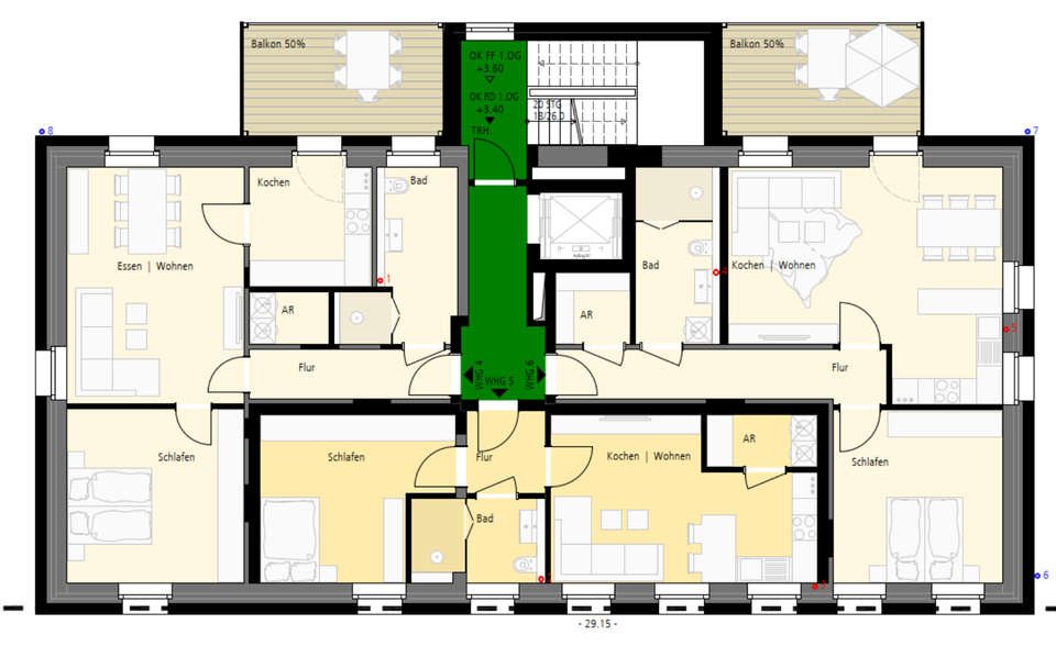 Thumbnail-2-Zi.-Wohnung mit Aufzug – Erstbezug Mai 2026 - barrierefrei