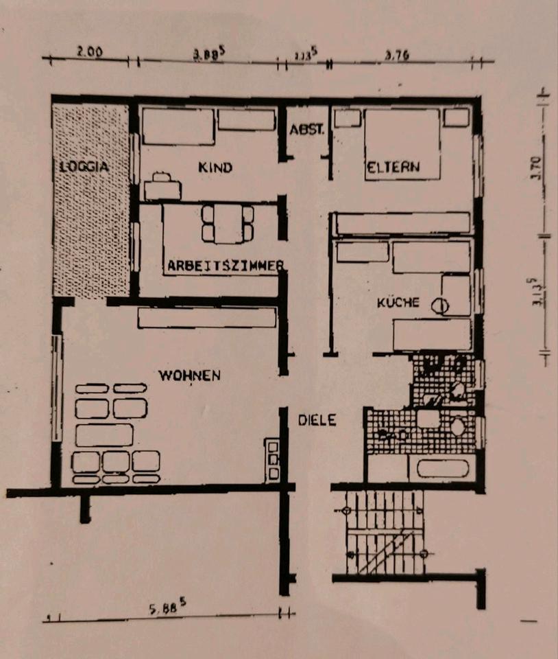 Thumbnail-4 Zimmer KDB, 108 qm Westende Bad & WC, Kaminofen