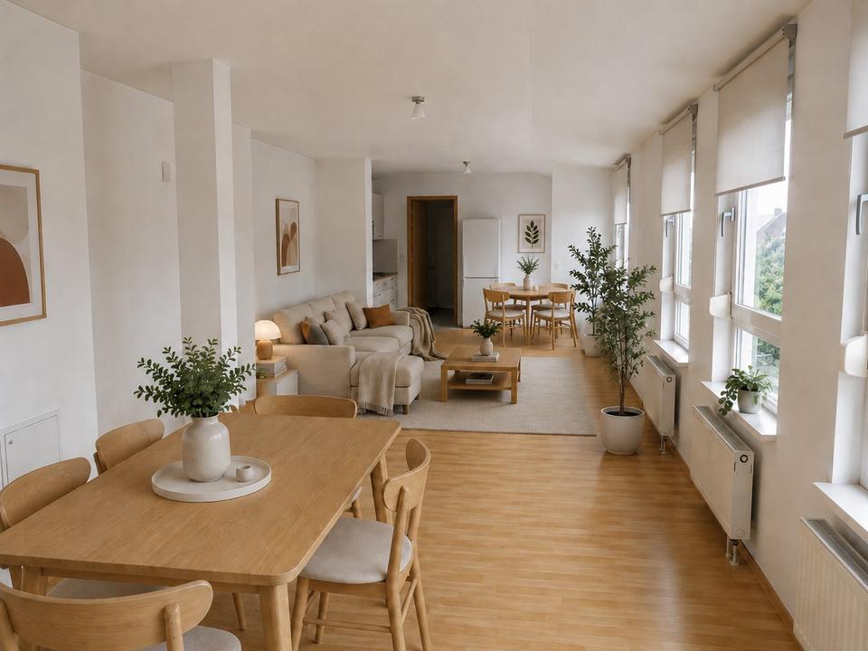 Thumbnail-Stilvolle möblierte 3-Zimmer-Dachgeschosswohnung mit Dachterrasse