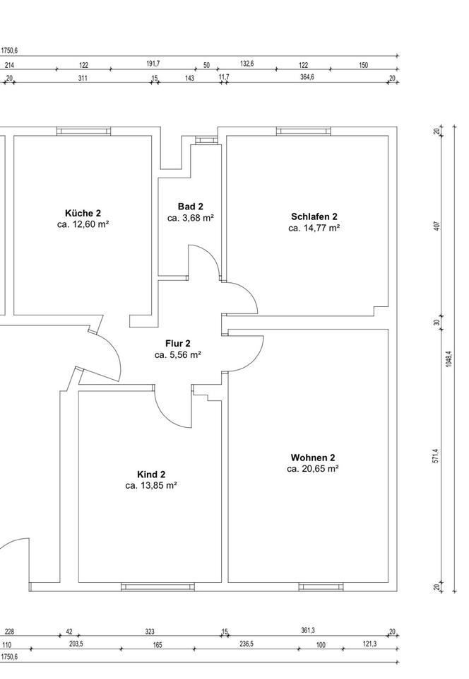 Thumbnail-Schöne 3 Zimmer (ca.72m2) Wohnung im Reihenmittelhaus