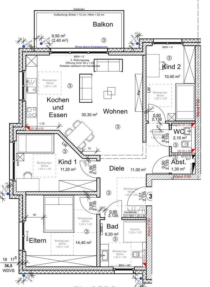 Thumbnail-4-ZKB Whg. mit Garten zu vermieten Erstbezug !