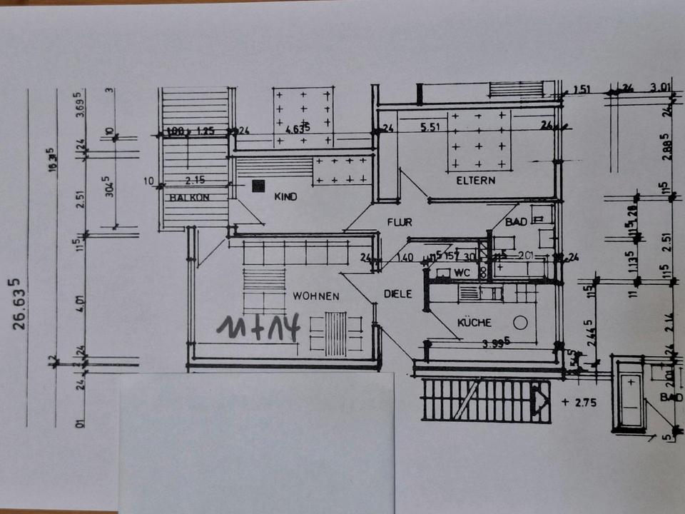 Thumbnail-Wohnung 3 Zimmer, Balkon und Einzelgarage, Affalterbach