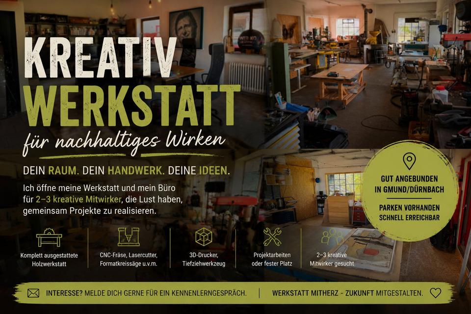 Thumbnail-Kreative Werkstatt-Mitnutzung in Gmund
