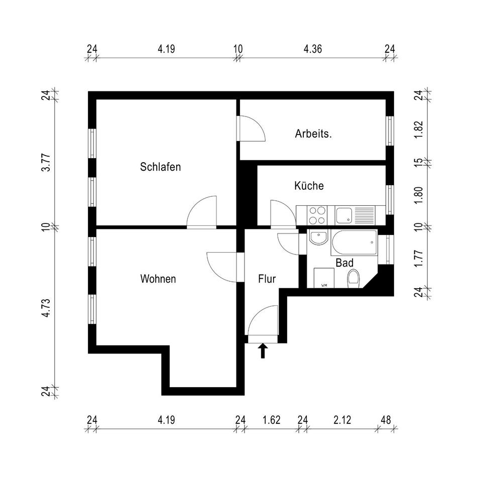 Thumbnail-Schöne 3 Zimmer Wohnung in Jena Nord