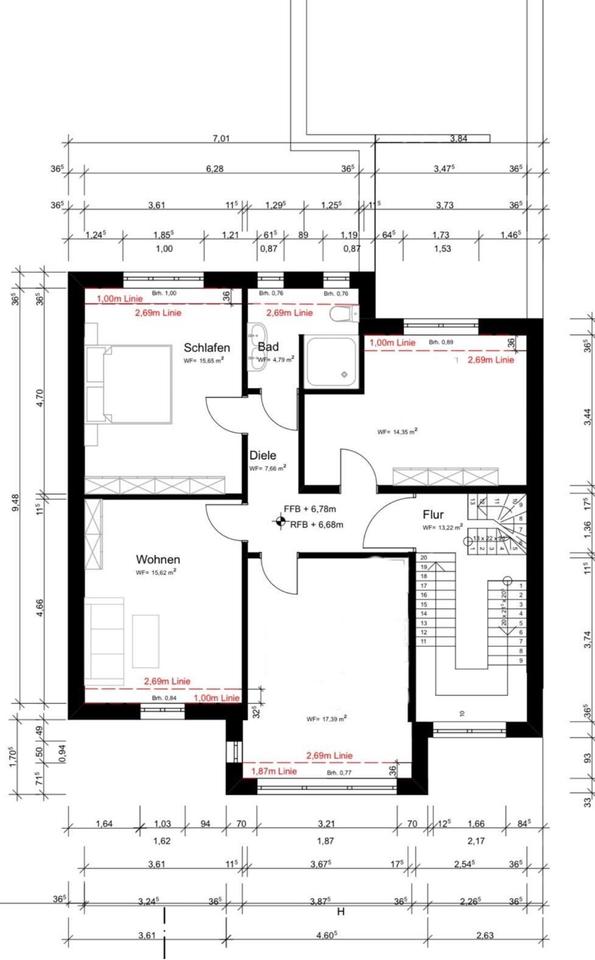 Thumbnail-Wohnung Miete 3 Zimmer 77,75qm Balkon Solingen Katternberg 977€