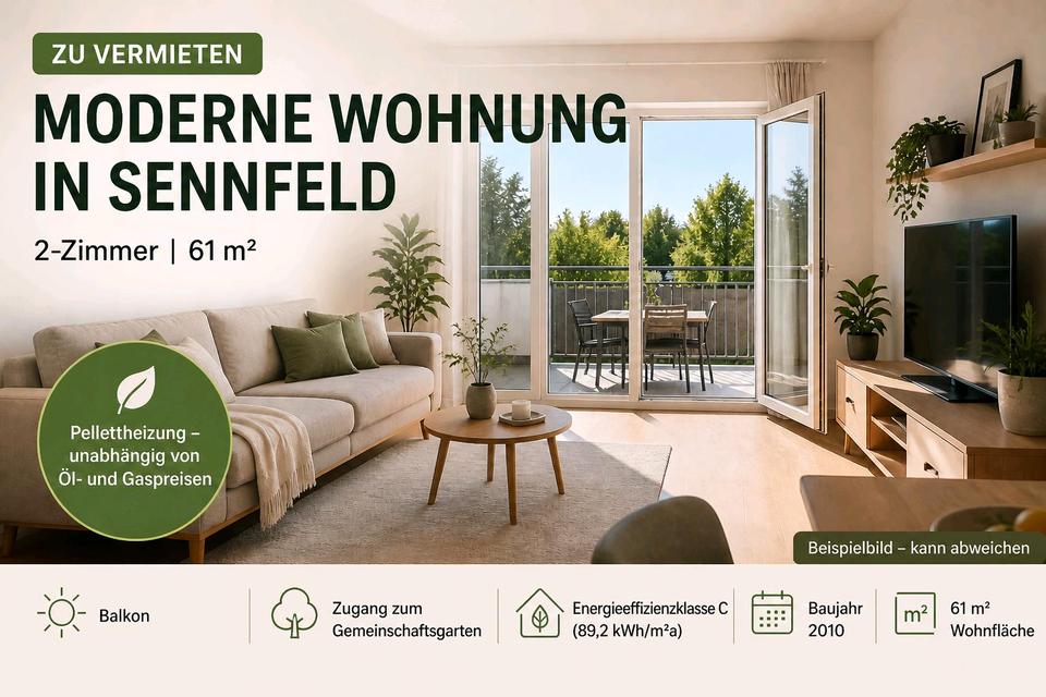 Thumbnail-Moderne 2 Zimmer Wohnung mit Balkon & Garten – in Sennfeld