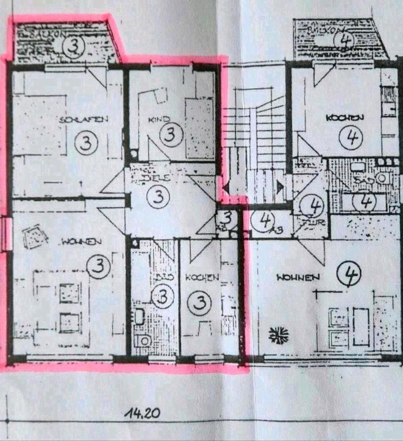 Thumbnail-3Zi Wohnung, Balkon, Holzböden, Erstbezug n. Sanierung in 42369
