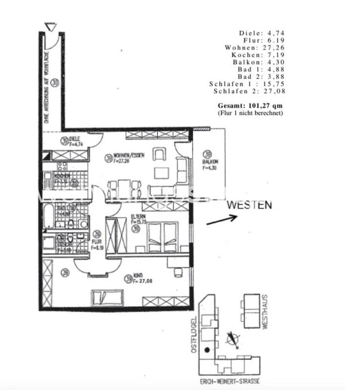 Thumbnail-Wohnungsswap - 3 Zimmer, 101 m² - Erich-Weinert-Straße, Pankow, Berlin