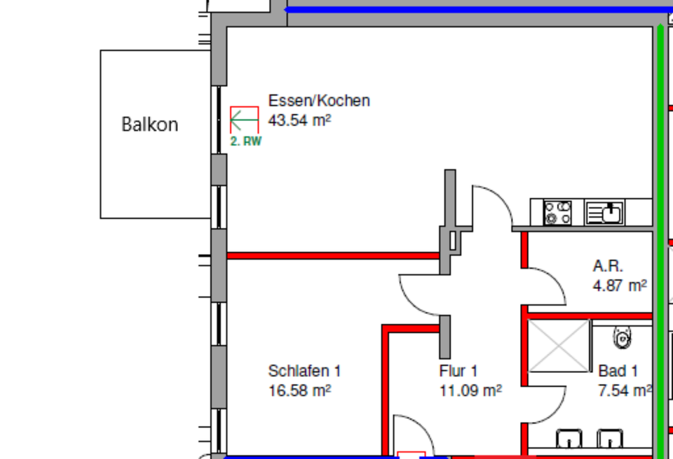 Thumbnail-*Gemütliche 2-Zimmer-Wohnung mit Balkon in Greffen zu vermieten*