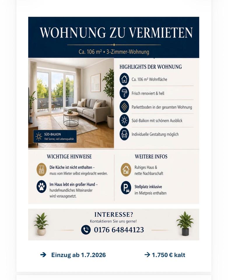 Thumbnail-Neue 3 Zimmer Wohnung zu vermieten - von privat