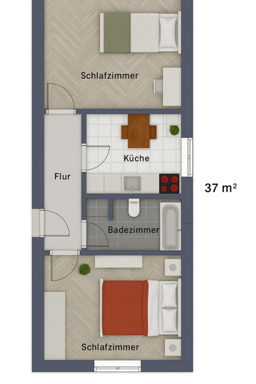 Thumbnail-frisch renovierte Wohnung - WG geeignet