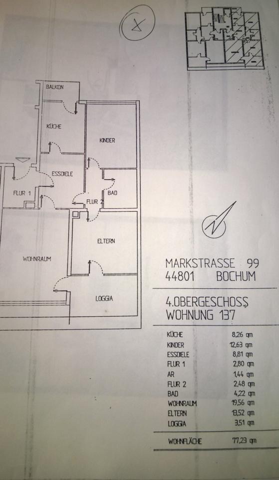 Thumbnail-Eigentumswohnung 78qm in Bochum Süd