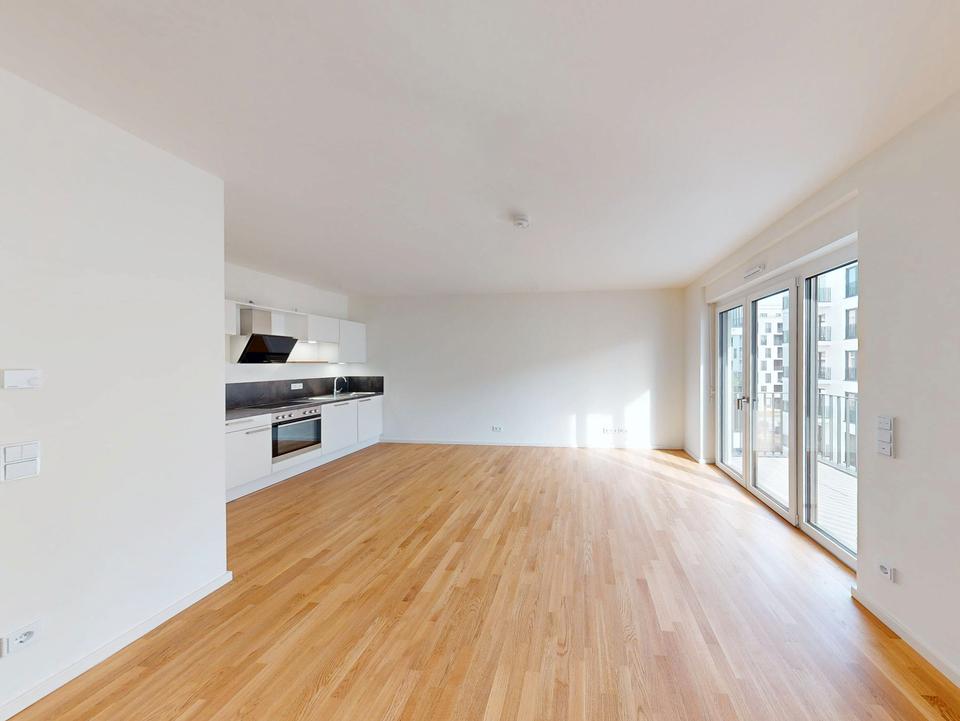 Thumbnail-Moderne 2-Zimmer-Wohnung mit Einbauküche und sonnigem Balkon
