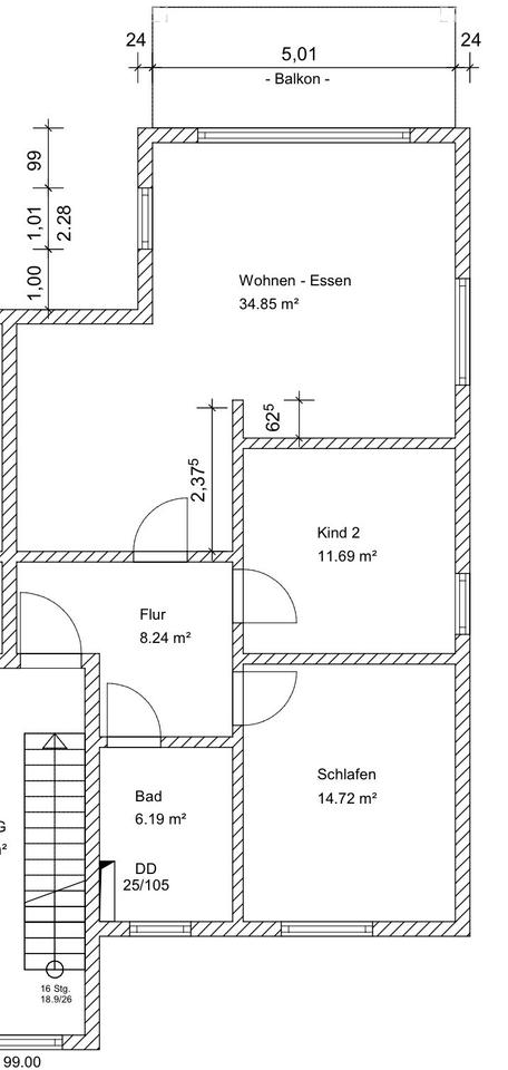 Thumbnail-Neubau-Erstbezug: 78m2 3-ZKB mit Balkon & E-Ladeplatz