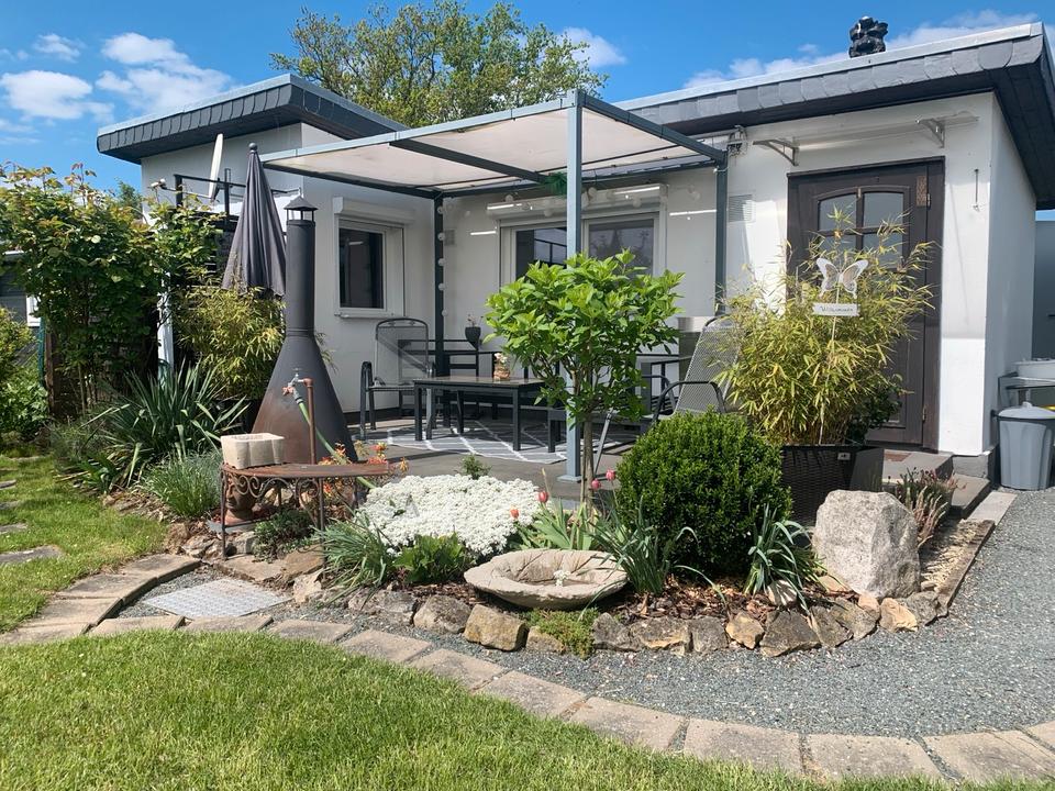 Thumbnail-Wunderschöner Garten mit massivem Gartenhaus (24 qm) in Höhenlage