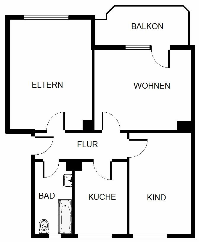 Thumbnail-3-Zimmer-Wohnung in Gelsenkirchen Scholven