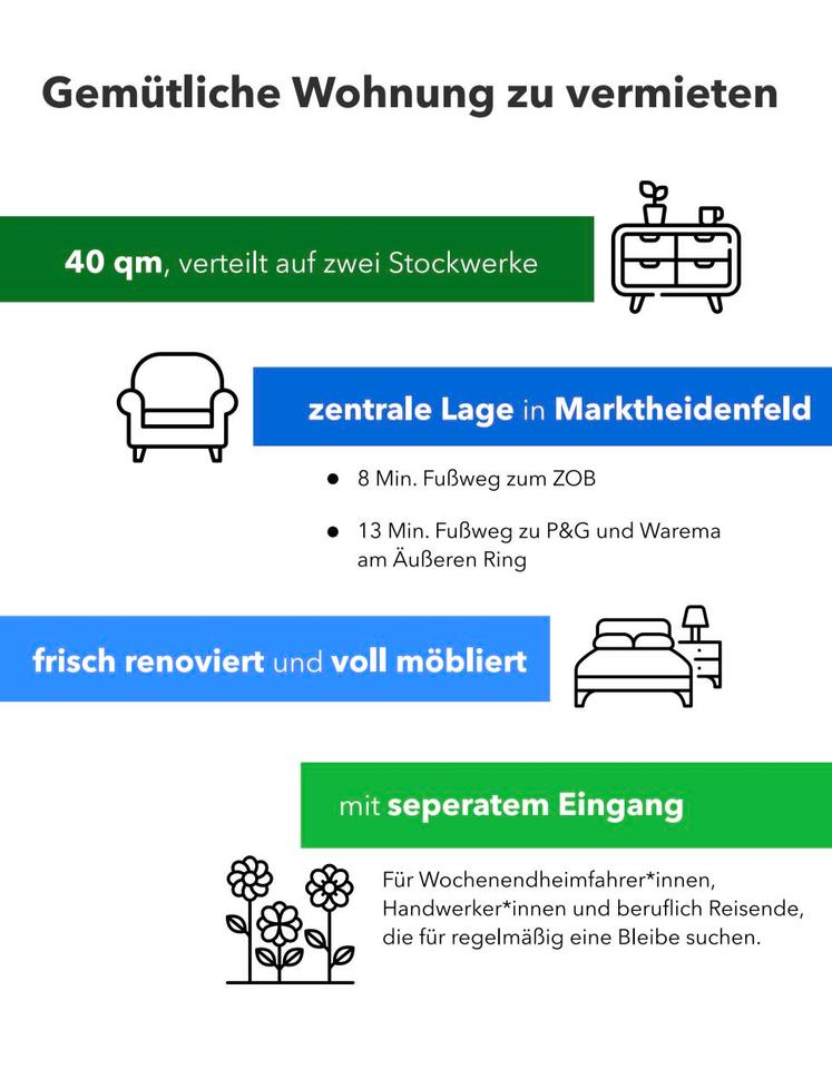 Thumbnail-Wohnung für Wochenendheimfahrer in Martktheidenfeld
