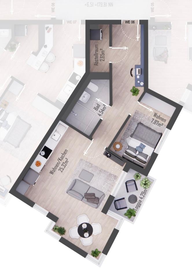 Thumbnail-Traumhafte 1½-Zimmerwohnung im Westviertel als Erstbezug