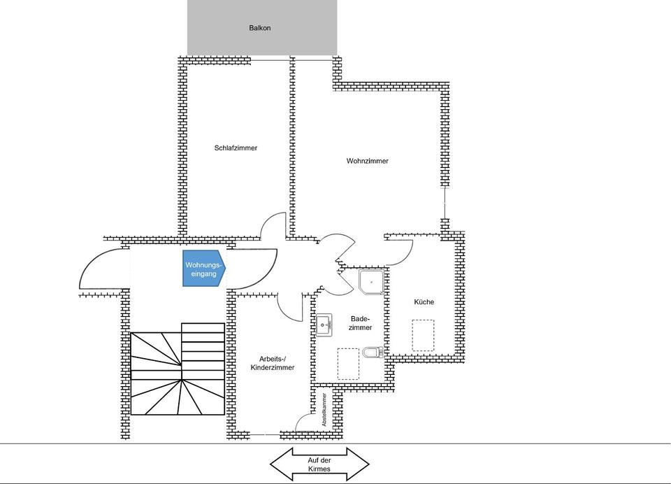 Thumbnail-Schöne 3-Zimmer-Wohnung mit Balkon & Garage in Olpe-Rhode