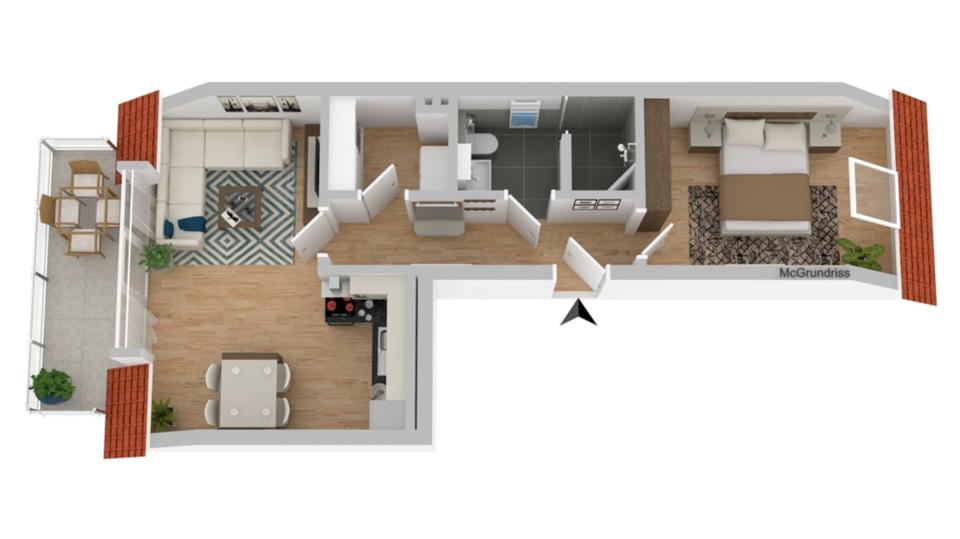 Thumbnail-Neubau! Moderne 2-Zimmer-Wohnung im DG in Rheine - Balkon, Aufzug