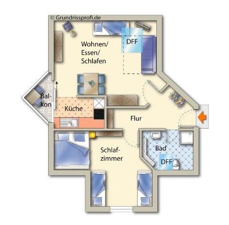 Thumbnail-Helle 2 Zimmer Wohnung in Delbrück Mitte