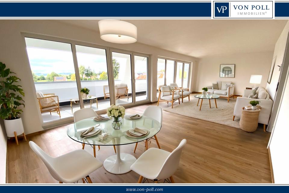 Thumbnail-Moderne, lichtdurchflutete 2,5-Zimmer-Wohnung im 2. OG - inkl. hochwertiger EBK und großem Balkon