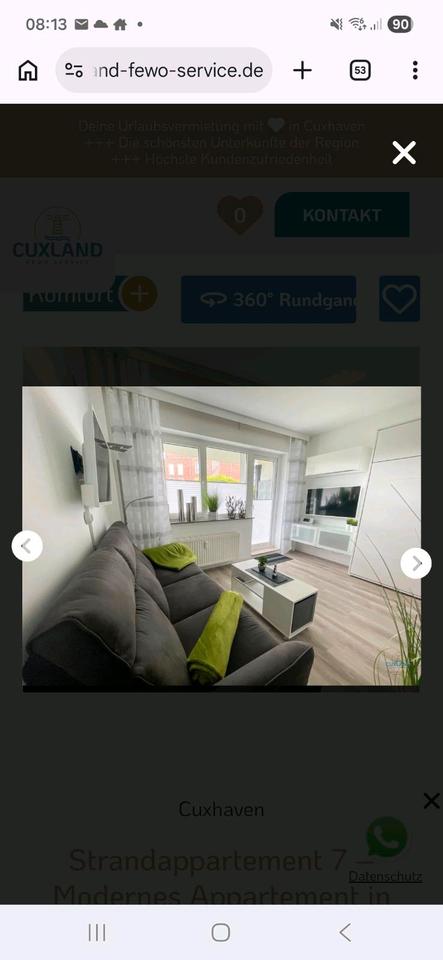 Thumbnail-Strandnahe Ferienwohnung in Cuxhaven Döse zu vermieten, Hund erl.