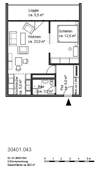 Thumbnail-2-Zimmer-Wohnung mit Balkon