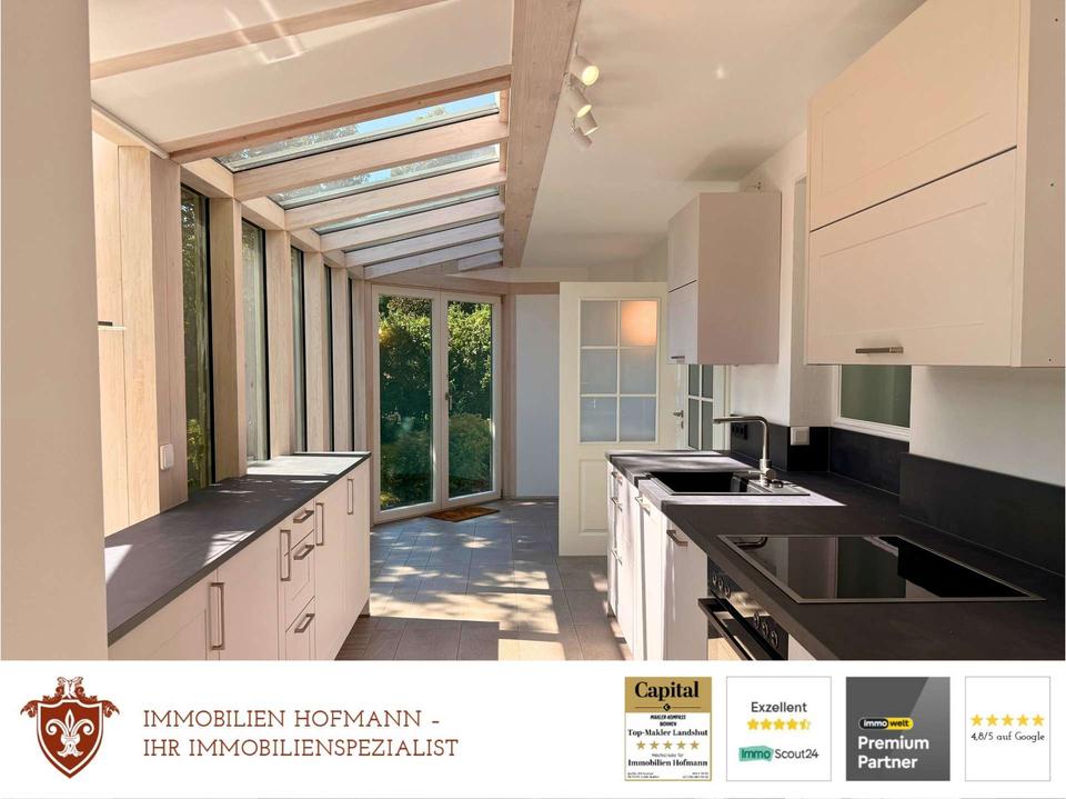 Thumbnail-Charmante 2-Zimmer-Wohnung mit Wintergarten, großem Garten & Garage in gehobener Lage Landshuts!