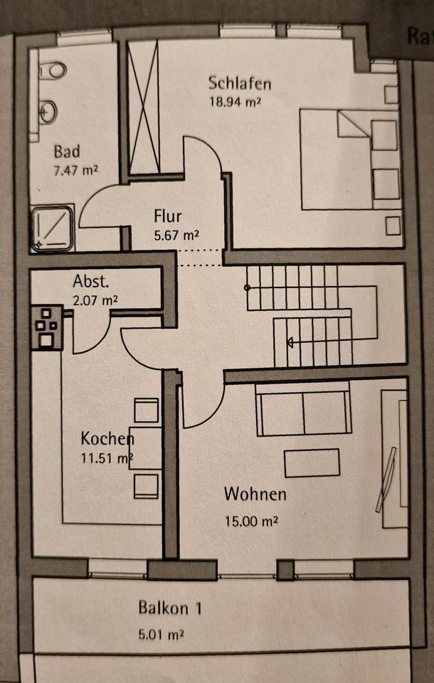 Thumbnail-2-ZKB in Vallendar, 800€ Warmmiete