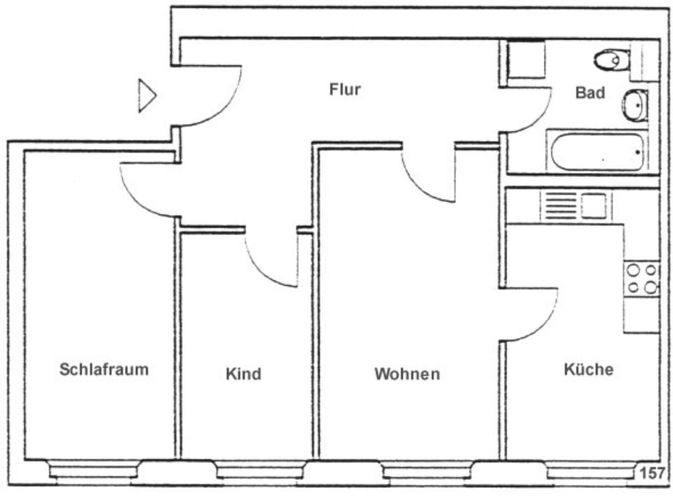 Thumbnail-Brandenburg: 3-Raumwohnung am Waldrand (206157)