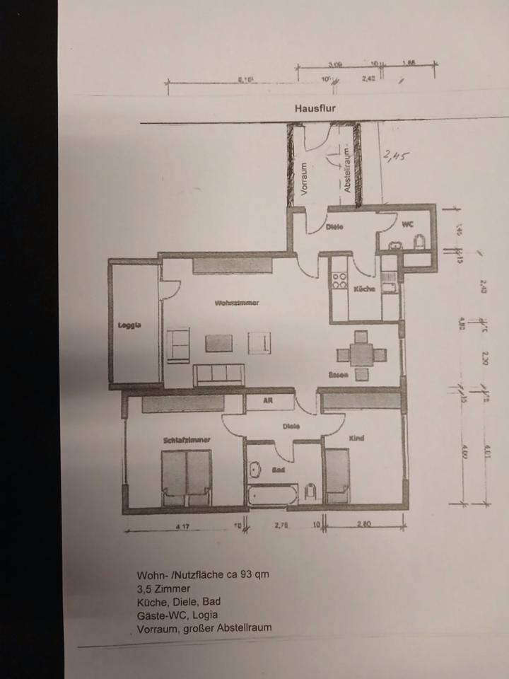 Thumbnail-3,5 Raum Wohnung - 93 qm