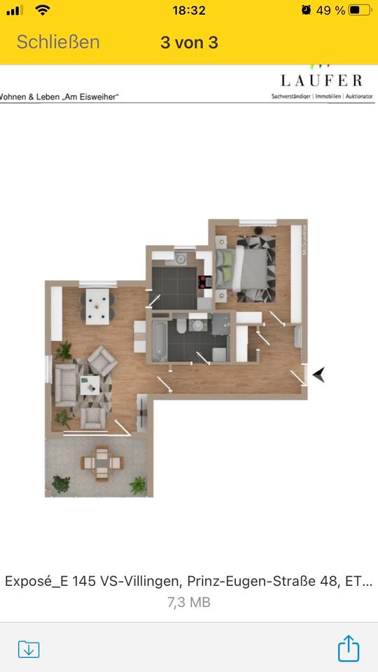 Thumbnail-Helle 2,5 Zimmer Wohnung in Villingen am Eisweiher