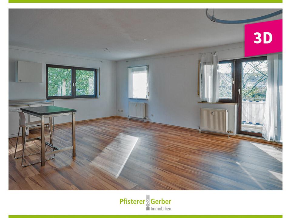 Thumbnail-Attraktive 2-Zimmer-Wohnung mit Einbauküche, Garage und Balkon in begehrter Wohnlage Silberhölle