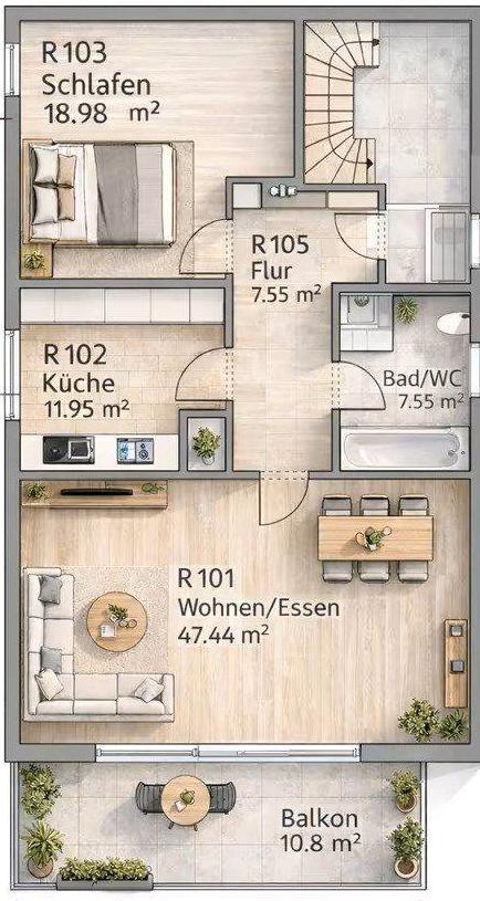 Thumbnail-helle Dachgeschosswohnung mit besonderem Flair in Wetter-Mellnau