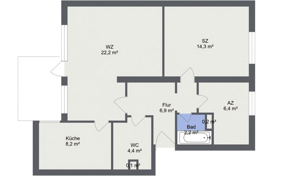 Thumbnail-Kernsanierte Wohnung in Wolfsburg-Detmerode mit EBK