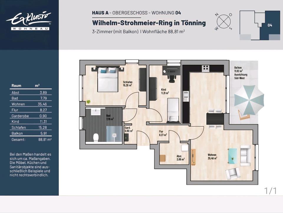 Thumbnail-Neubau-Mietwohnung (geh. Kat.) Erstbezug Tönning
