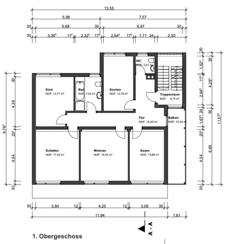 Thumbnail-Wohnung im Ortskern Niederscheld, 4 Zimmer, Küche, 2 Bäder