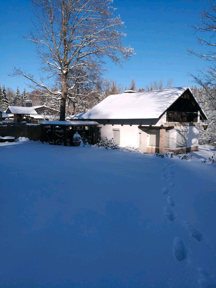 Thumbnail-Ferienhaus bei Wernigerode Harz Hund Grundstück eingezägr. Garten