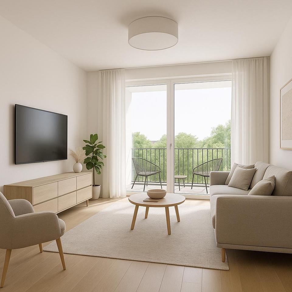 Thumbnail-Hochwertiges Wohnen in bester Lage von Sankt Ingbert 3 Zimmerwohnung mit offenem Wohnbereich und Loggia