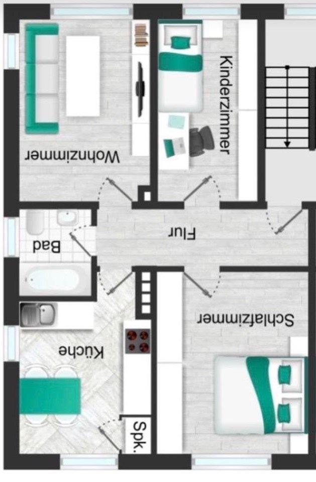 Thumbnail-Kernsanierte 3 Zimmer Wohnung in Arnsberg Zentrum