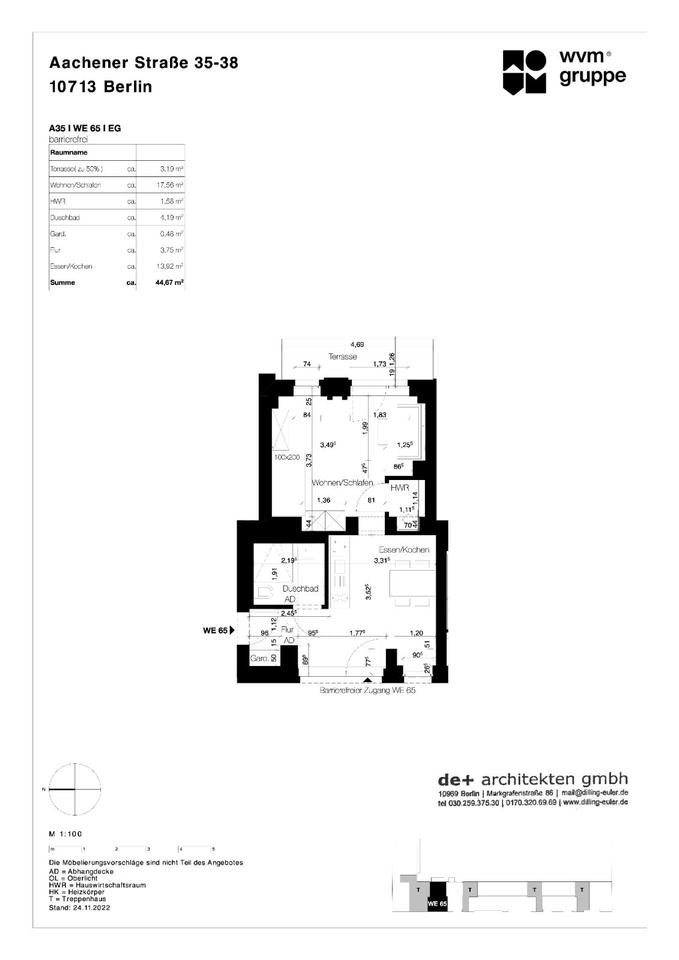 Thumbnail-Möblierte Wohnung in Wilmersdorf (1Z, 45qm)