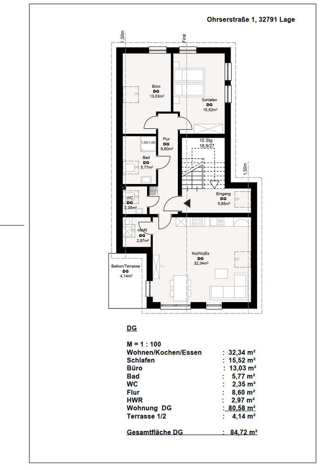 Thumbnail-Erstbezug - Hochwertige 3-Zimmer-Wohnung im DG